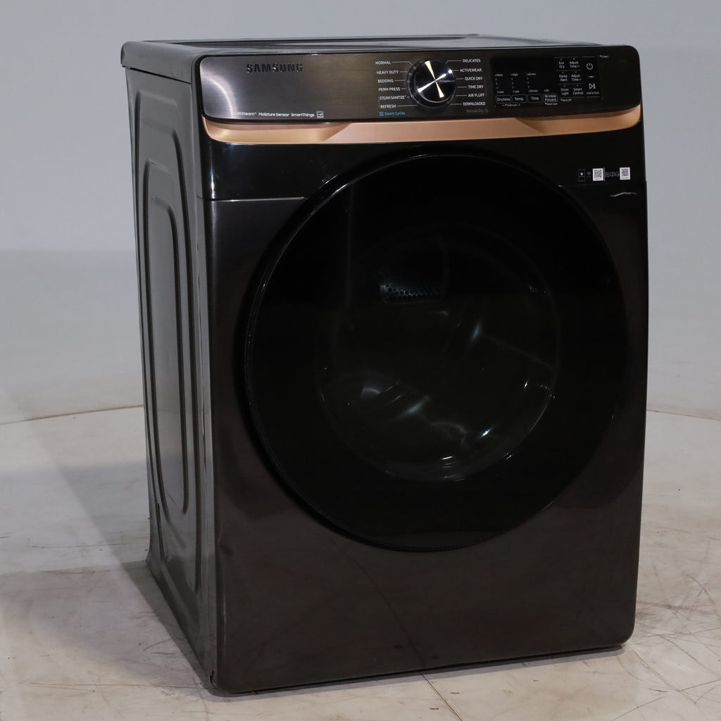 Pictures of Brushed Black ENERGY STAR Samsung 7.5 cu. ft. Frontload Electric Dryer with Steam - Scratch & Dent - Minor - Neu Appliance Outlet - Discount Appliance Outlet in Austin, Tx