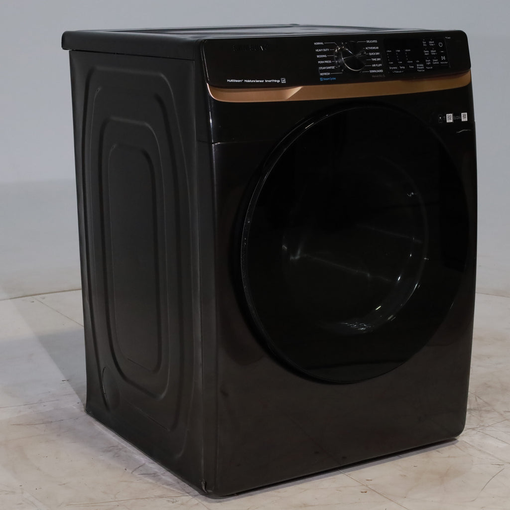 Pictures of Brushed Black ENERGY STAR Samsung 7.5 cu. ft. Frontload Electric Dryer with Steam - Scratch & Dent - Minor - Neu Appliance Outlet - Discount Appliance Outlet in Austin, Tx