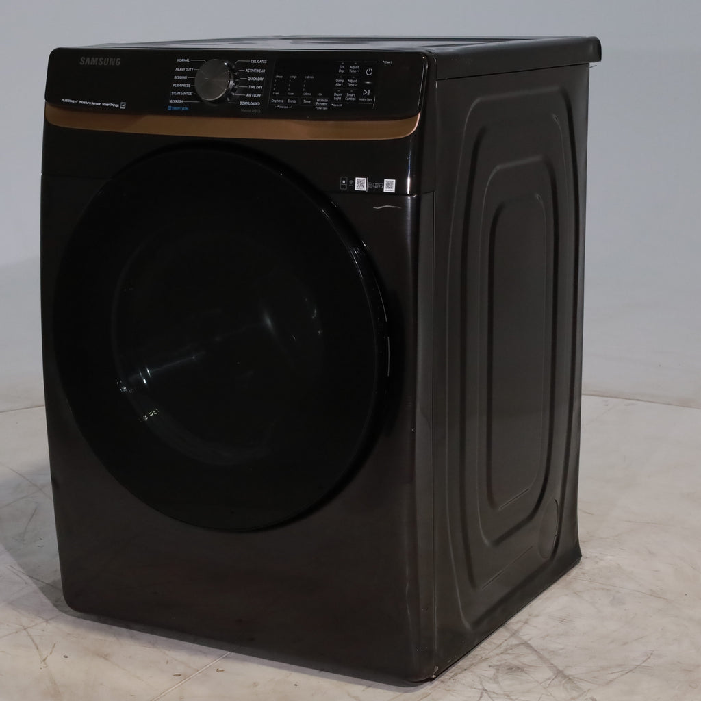 Pictures of Brushed Black ENERGY STAR Samsung 7.5 cu. ft. Frontload Electric Dryer with Steam - Scratch & Dent - Minor - Neu Appliance Outlet - Discount Appliance Outlet in Austin, Tx