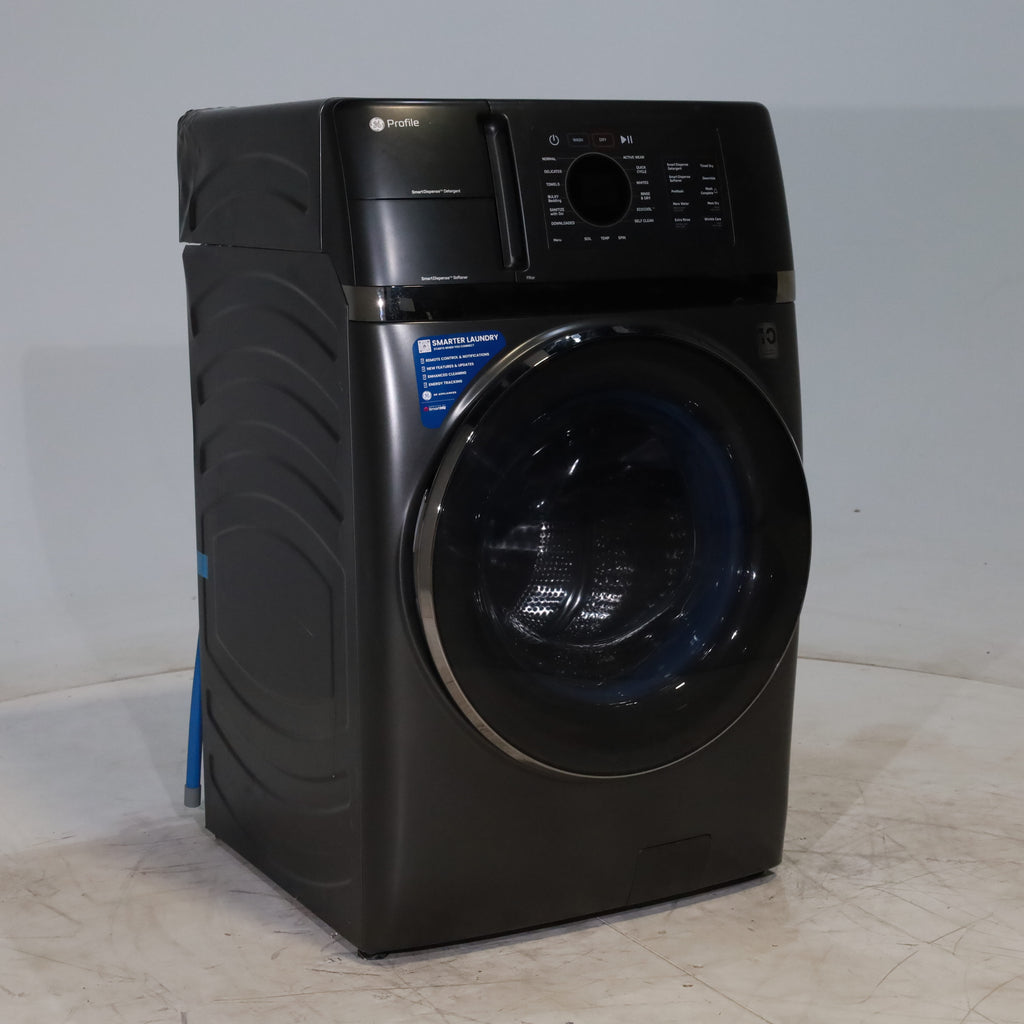 Pictures of Carbon Graphite ENERGY STAR  GE Profile 4.5 cu. ft. Capacity Front Load Combo Washing Machine and Electric Dryer with Ventless Heat Pump Technology - Scratch & Dent - Moderate - Neu Appliance Outlet - Discount Appliance Outlet in Austin, Tx