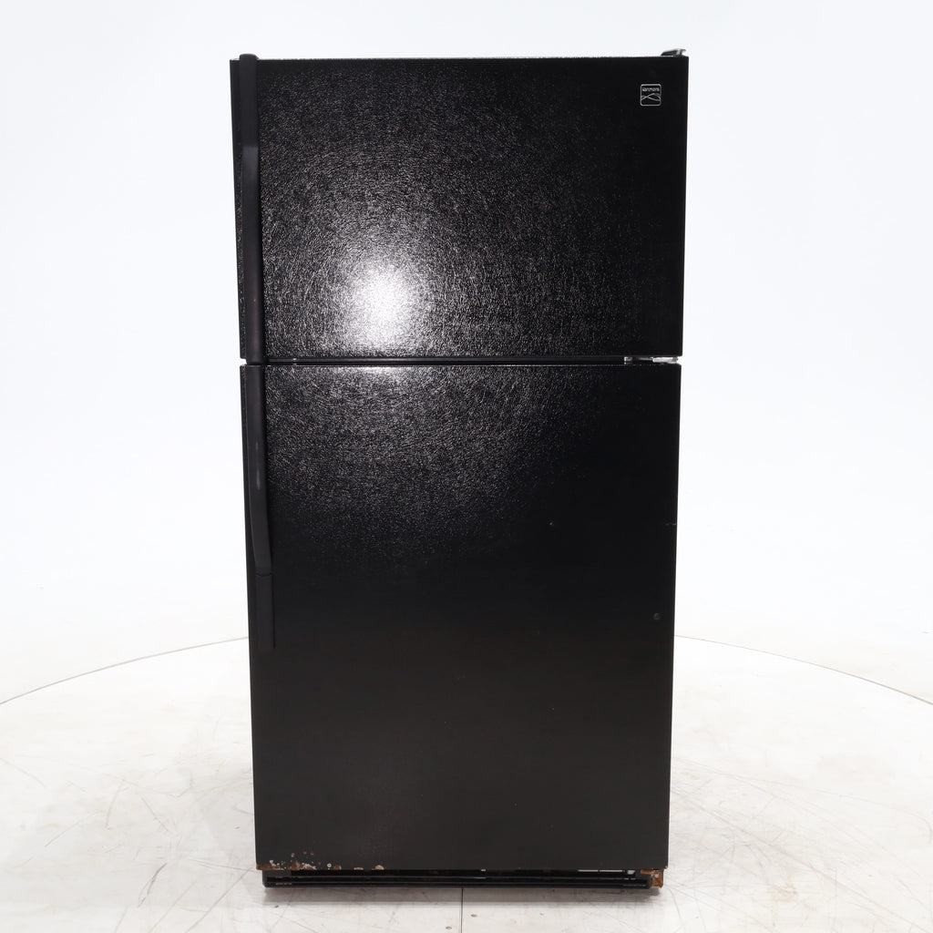 Pictures of 33" Wide Kenmore 21 cu ft Black Top and Bottom Refrigerator with Adjustable  Glass Shelving - Certified Refurbished - Neu Appliance Outlet - Discount Appliance Outlet in Austin, Tx