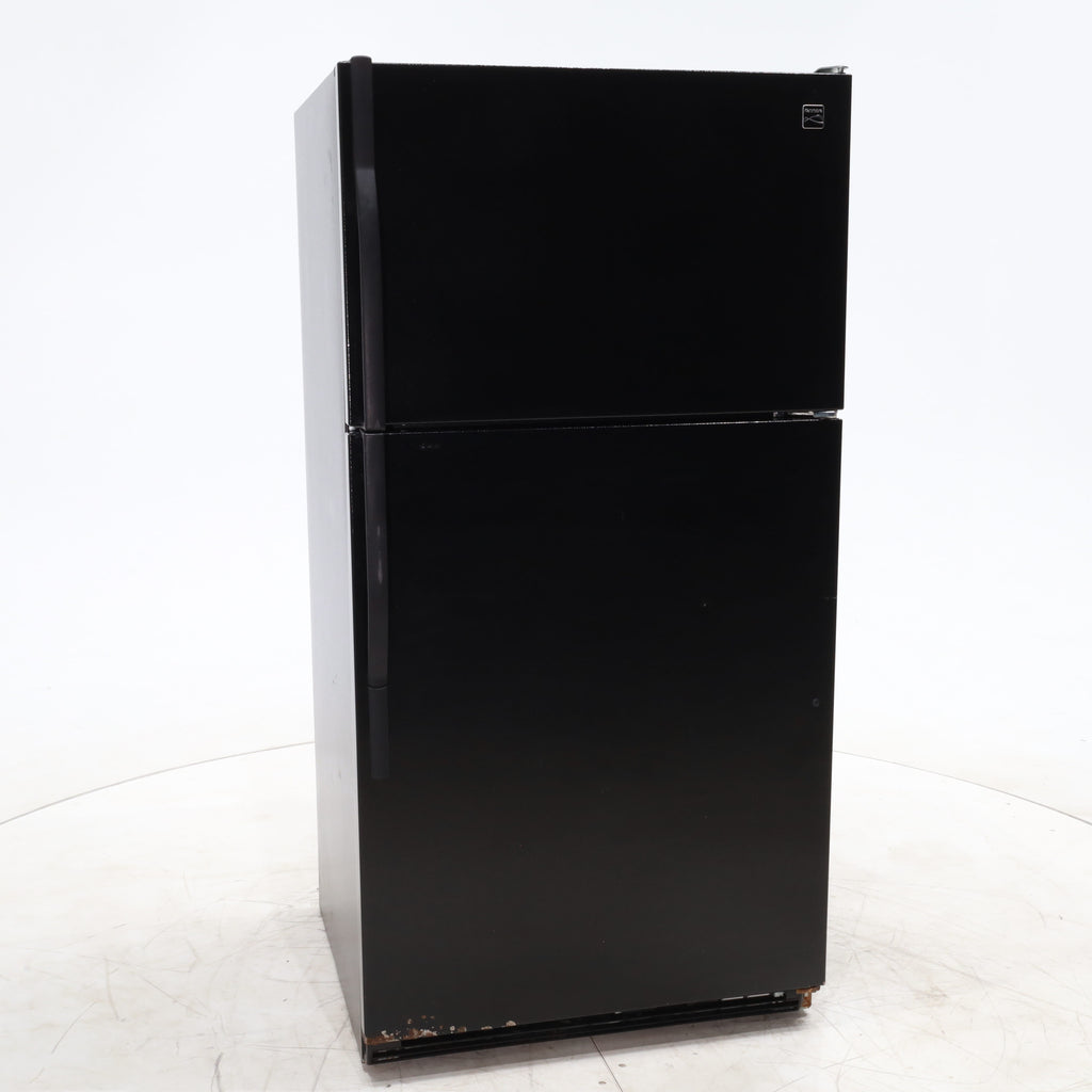 Pictures of 33" Wide Kenmore 21 cu ft Black Top and Bottom Refrigerator with Adjustable  Glass Shelving - Certified Refurbished - Neu Appliance Outlet - Discount Appliance Outlet in Austin, Tx