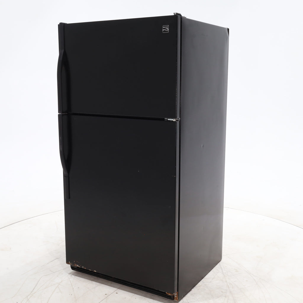 Pictures of 33" Wide Kenmore 21 cu ft Black Top and Bottom Refrigerator with Adjustable  Glass Shelving - Certified Refurbished - Neu Appliance Outlet - Discount Appliance Outlet in Austin, Tx