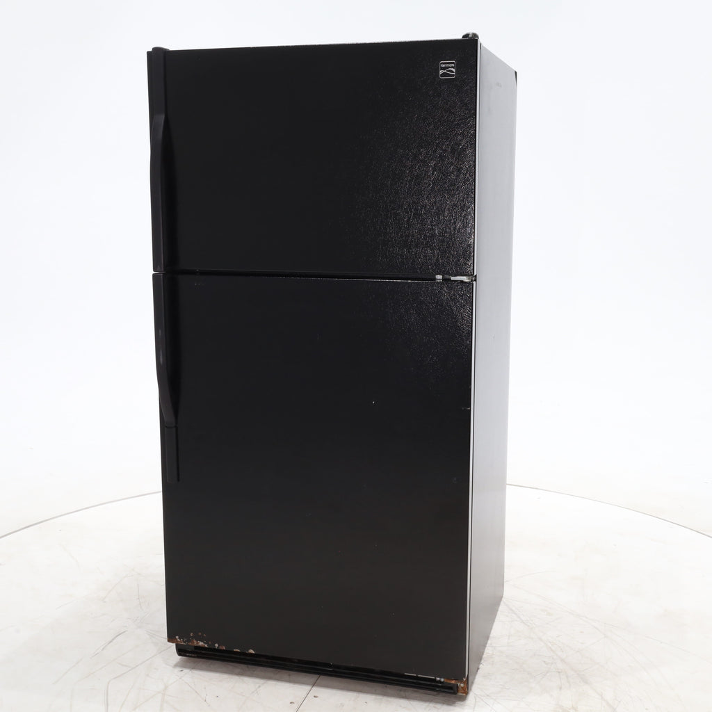 Pictures of 33" Wide Kenmore 21 cu ft Black Top and Bottom Refrigerator with Adjustable  Glass Shelving - Certified Refurbished - Neu Appliance Outlet - Discount Appliance Outlet in Austin, Tx