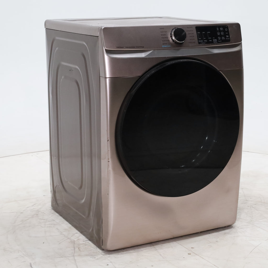Pictures of Champagne Samsung 7.5 cu. ft. Front Load Electric Dryer with Steam Sanitize+ - Scratch & Dent - Minor - Neu Appliance Outlet - Discount Appliance Outlet in Austin, Tx