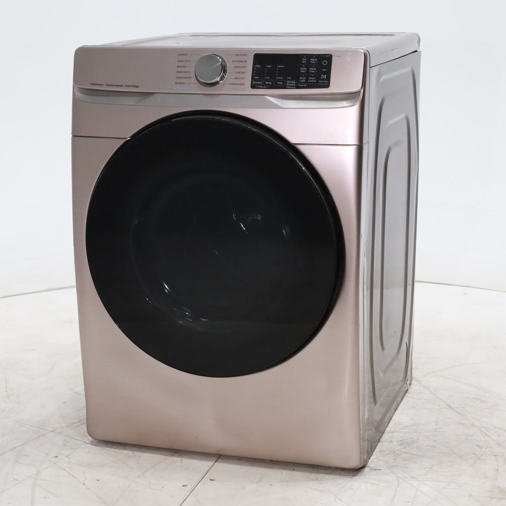 Pictures of Champagne Samsung 7.5 cu. ft. Front Load Electric Dryer with Steam Sanitize+ - Scratch & Dent - Minor - Neu Appliance Outlet - Discount Appliance Outlet in Austin, Tx