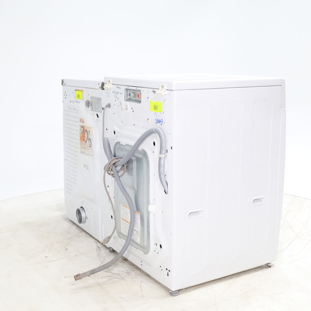 Pictures of LG Frontload 3.6 cu ft 27 inch Wide Washing Machine with Direct Drive Motor and White Samsung 7.5 cu. ft. Front Load Electric Dryer with Smart Care - Certified Refurbished - Neu Appliance Outlet - Discount Appliance Outlet in Austin, Tx