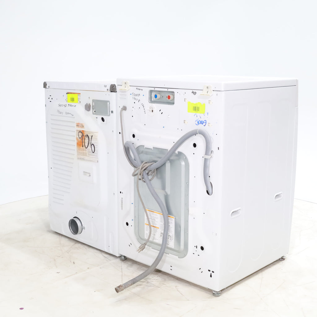 Pictures of LG Frontload 3.6 cu ft 27 inch Wide Washing Machine with Direct Drive Motor and White Samsung 7.5 cu. ft. Front Load Electric Dryer with Smart Care - Certified Refurbished - Neu Appliance Outlet - Discount Appliance Outlet in Austin, Tx