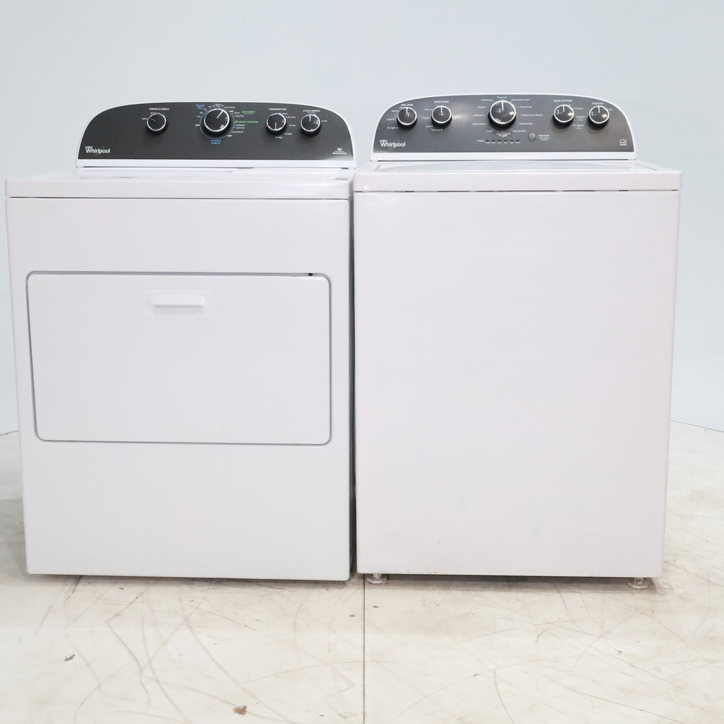 Pictures of ENERGY STAR 3.8 cu ft Whirlpool Top-Load Washing Machine with Low-Profile Impeller and 7.0 cu ft Whirlpool Electric Dryer with Hamper Door - Certified Refurbished - Neu Appliance Outlet - Discount Appliance Outlet in Austin, Tx