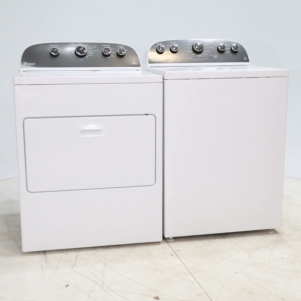 Pictures of ENERGY STAR 3.8 cu ft Whirlpool Top-Load Washing Machine with Low-Profile Impeller and 7.0 cu ft Whirlpool Electric Dryer with Hamper Door - Certified Refurbished - Neu Appliance Outlet - Discount Appliance Outlet in Austin, Tx
