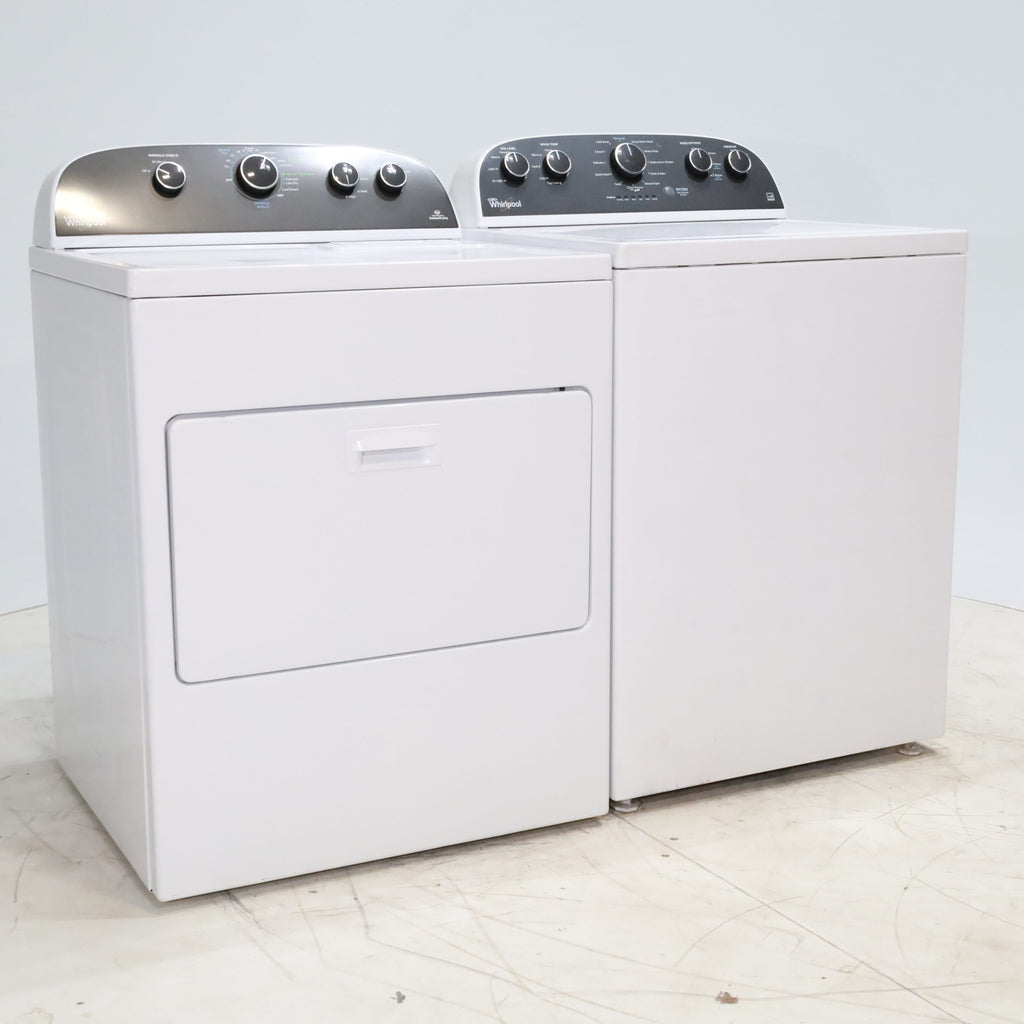 Pictures of ENERGY STAR 3.8 cu ft Whirlpool Top-Load Washing Machine with Low-Profile Impeller and 7.0 cu ft Whirlpool Electric Dryer with Hamper Door - Certified Refurbished - Neu Appliance Outlet - Discount Appliance Outlet in Austin, Tx
