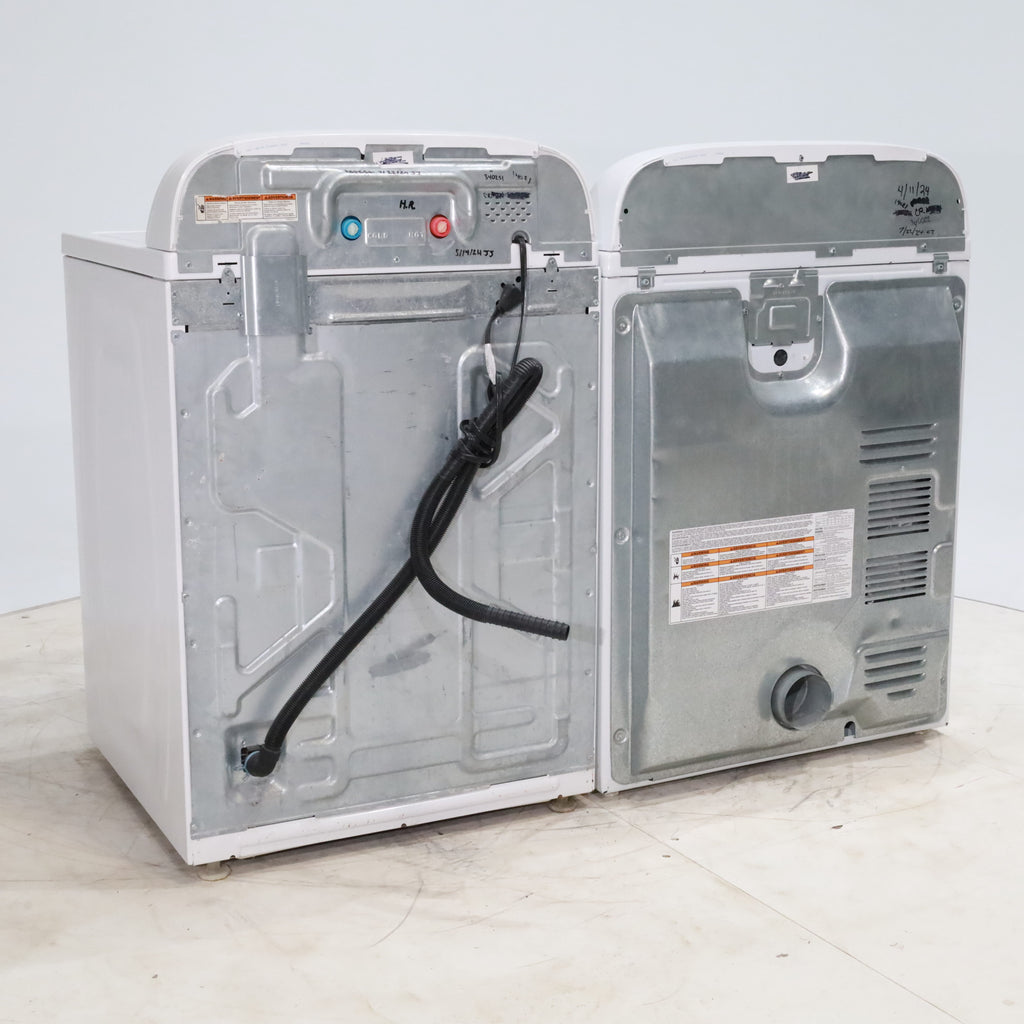 Pictures of ENERGY STAR 3.8 cu ft Whirlpool Top-Load Washing Machine with Low-Profile Impeller and 7.0 cu ft Whirlpool Electric Dryer with Hamper Door - Certified Refurbished - Neu Appliance Outlet - Discount Appliance Outlet in Austin, Tx