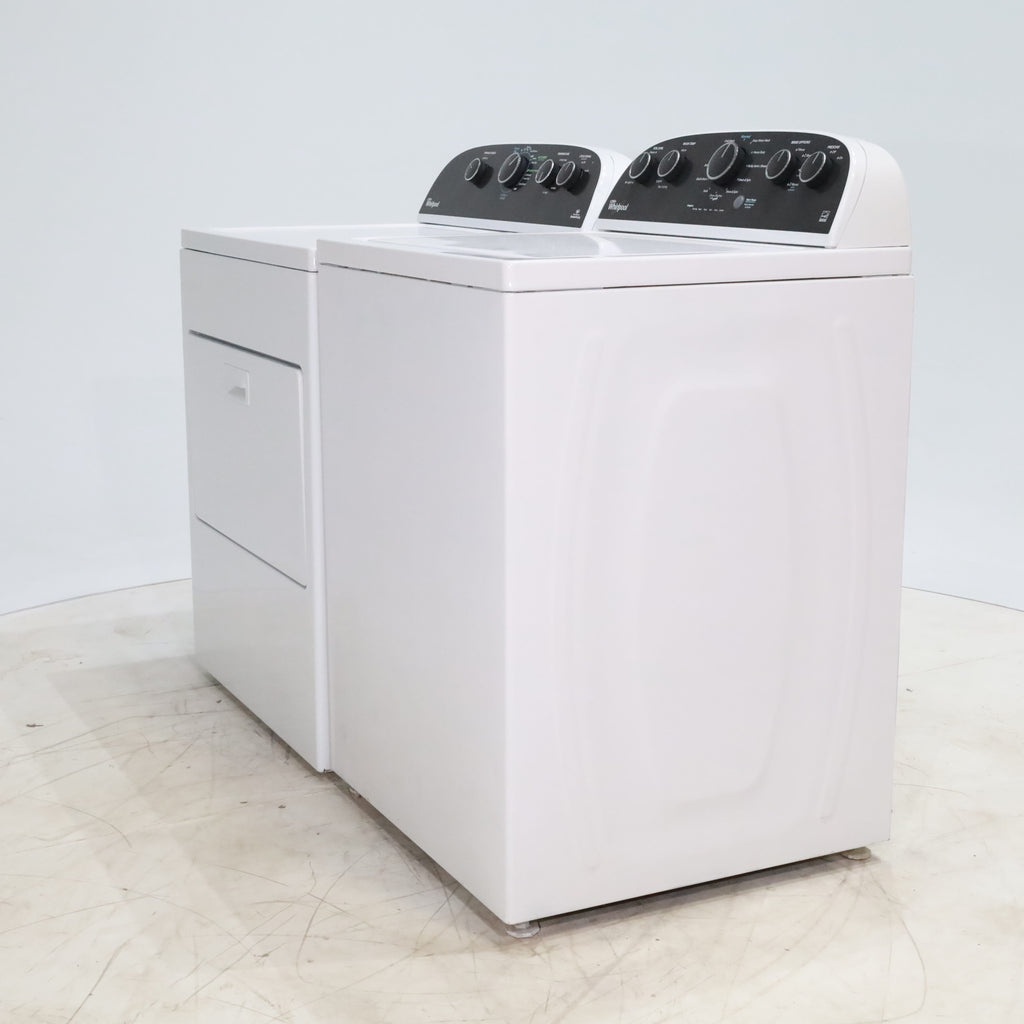 Pictures of ENERGY STAR 3.8 cu ft Whirlpool Top-Load Washing Machine with Low-Profile Impeller and 7.0 cu ft Whirlpool Electric Dryer with Hamper Door - Certified Refurbished - Neu Appliance Outlet - Discount Appliance Outlet in Austin, Tx