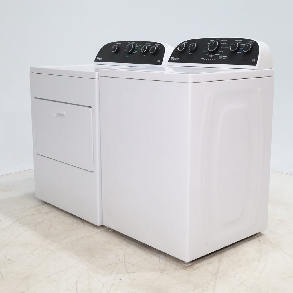 Pictures of ENERGY STAR 3.8 cu ft Whirlpool Top-Load Washing Machine with Low-Profile Impeller and 7.0 cu ft Whirlpool Electric Dryer with Hamper Door - Certified Refurbished - Neu Appliance Outlet - Discount Appliance Outlet in Austin, Tx