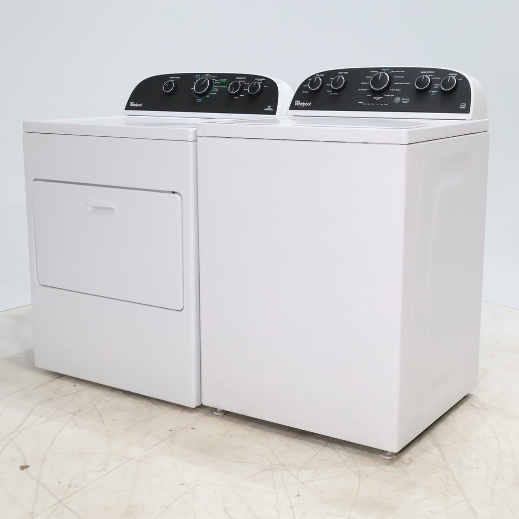 Pictures of ENERGY STAR 3.8 cu ft Whirlpool Top-Load Washing Machine with Low-Profile Impeller and 7.0 cu ft Whirlpool Electric Dryer with Hamper Door - Certified Refurbished - Neu Appliance Outlet - Discount Appliance Outlet in Austin, Tx