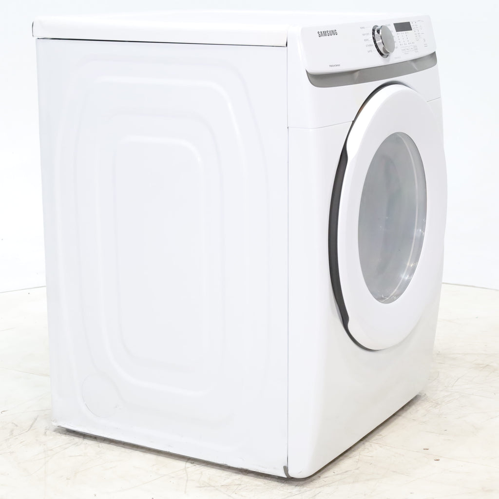 Pictures of White Samsung 7.5 cu. ft. Front Load Electric Dryer with Smart Care - Scratch and Dent - Major - Neu Appliance Outlet - Discount Appliance Outlet in Austin, Tx