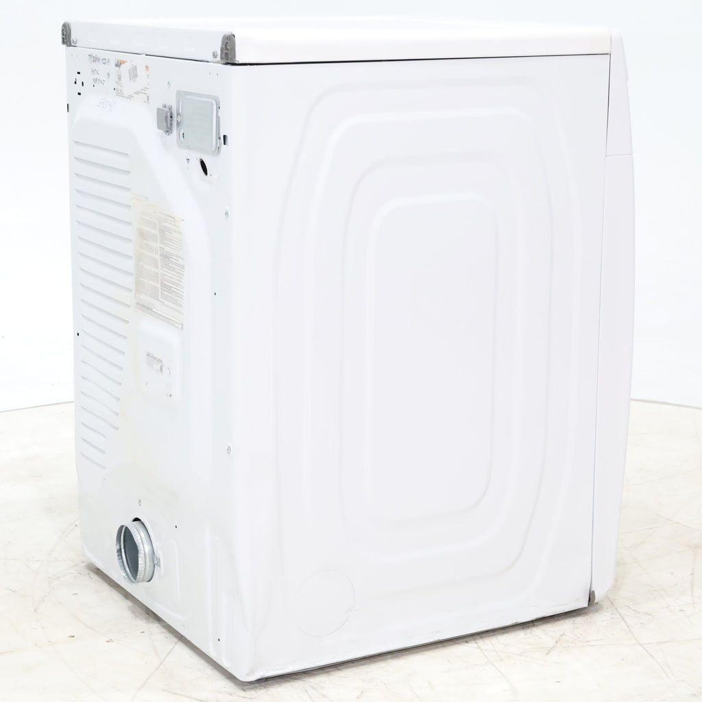 Pictures of White Samsung 7.5 cu. ft. Front Load Electric Dryer with Smart Care - Scratch and Dent - Major - Neu Appliance Outlet - Discount Appliance Outlet in Austin, Tx