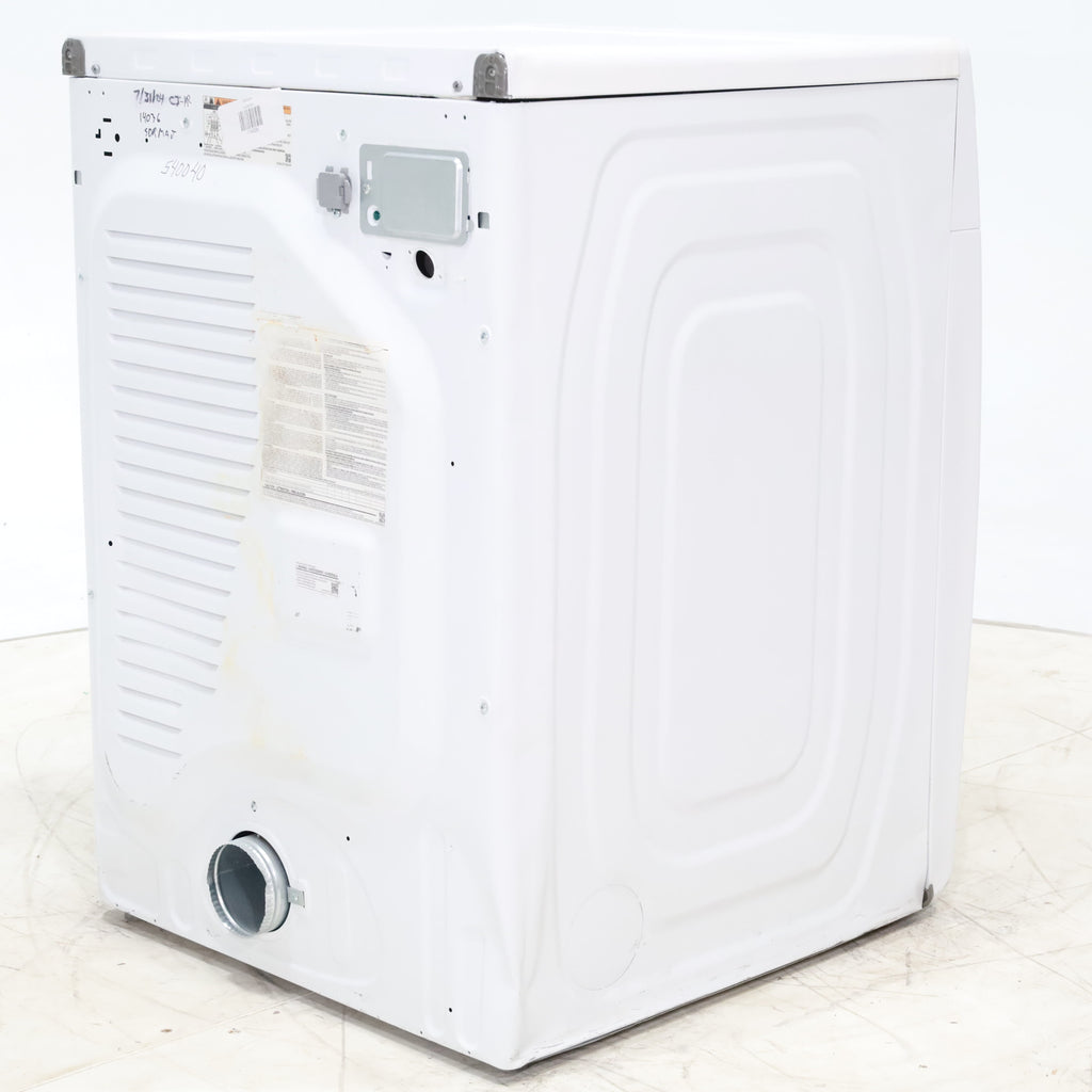 Pictures of White Samsung 7.5 cu. ft. Front Load Electric Dryer with Smart Care - Scratch and Dent - Major - Neu Appliance Outlet - Discount Appliance Outlet in Austin, Tx
