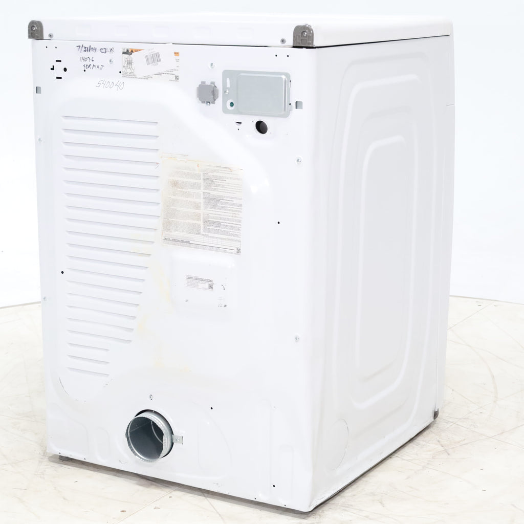 Pictures of White Samsung 7.5 cu. ft. Front Load Electric Dryer with Smart Care - Scratch and Dent - Major - Neu Appliance Outlet - Discount Appliance Outlet in Austin, Tx