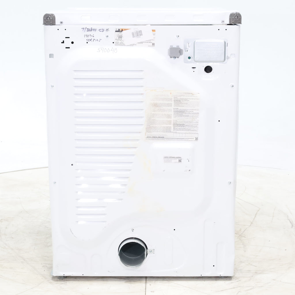 Pictures of White Samsung 7.5 cu. ft. Front Load Electric Dryer with Smart Care - Scratch and Dent - Major - Neu Appliance Outlet - Discount Appliance Outlet in Austin, Tx