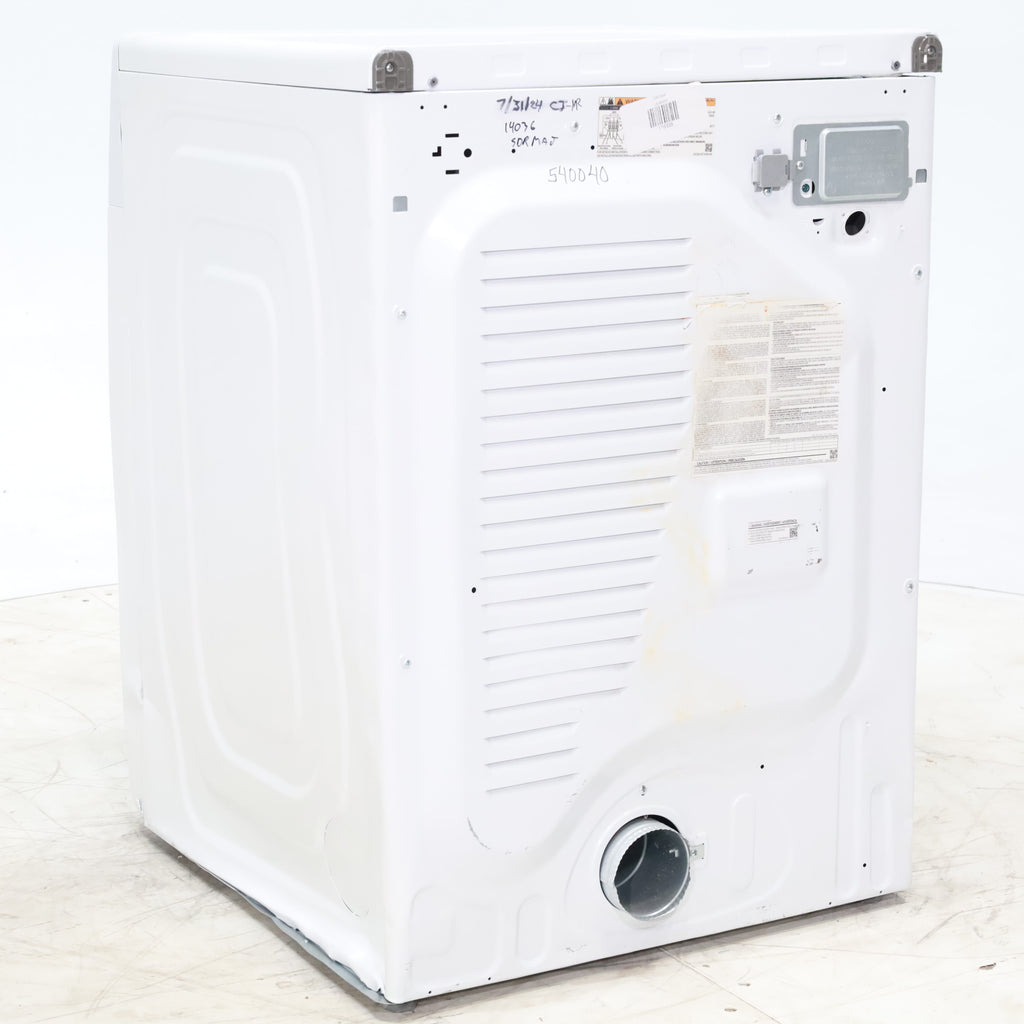 Pictures of White Samsung 7.5 cu. ft. Front Load Electric Dryer with Smart Care - Scratch and Dent - Major - Neu Appliance Outlet - Discount Appliance Outlet in Austin, Tx