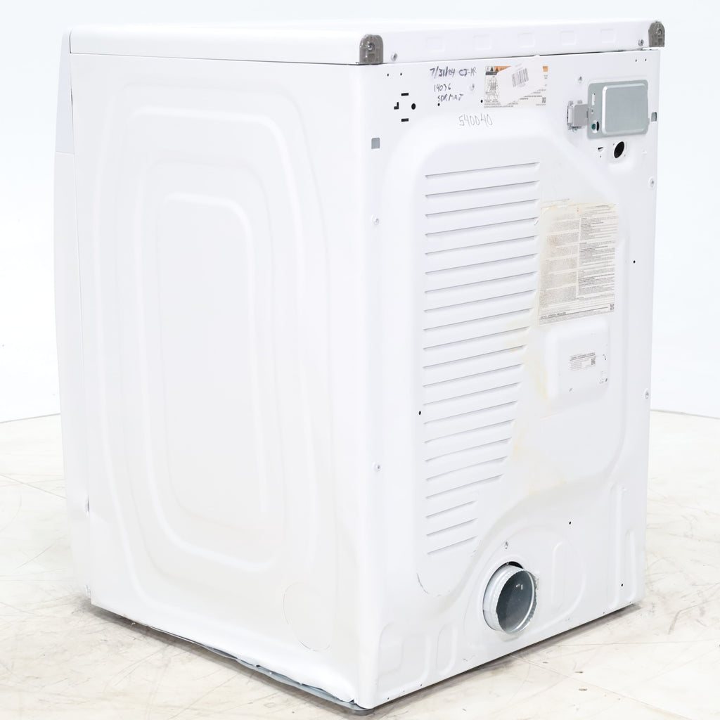 Pictures of White Samsung 7.5 cu. ft. Front Load Electric Dryer with Smart Care - Scratch and Dent - Major - Neu Appliance Outlet - Discount Appliance Outlet in Austin, Tx