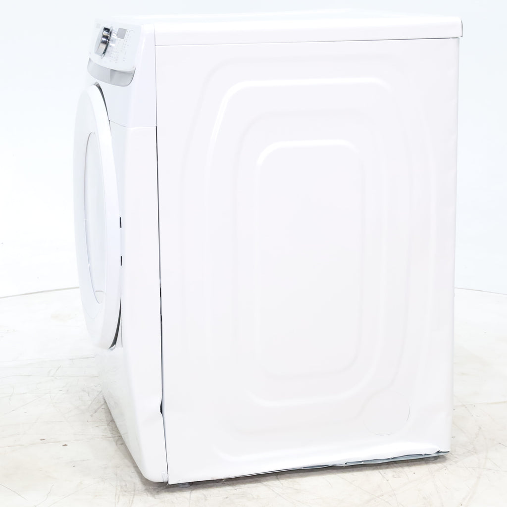 Pictures of White Samsung 7.5 cu. ft. Front Load Electric Dryer with Smart Care - Scratch and Dent - Major - Neu Appliance Outlet - Discount Appliance Outlet in Austin, Tx