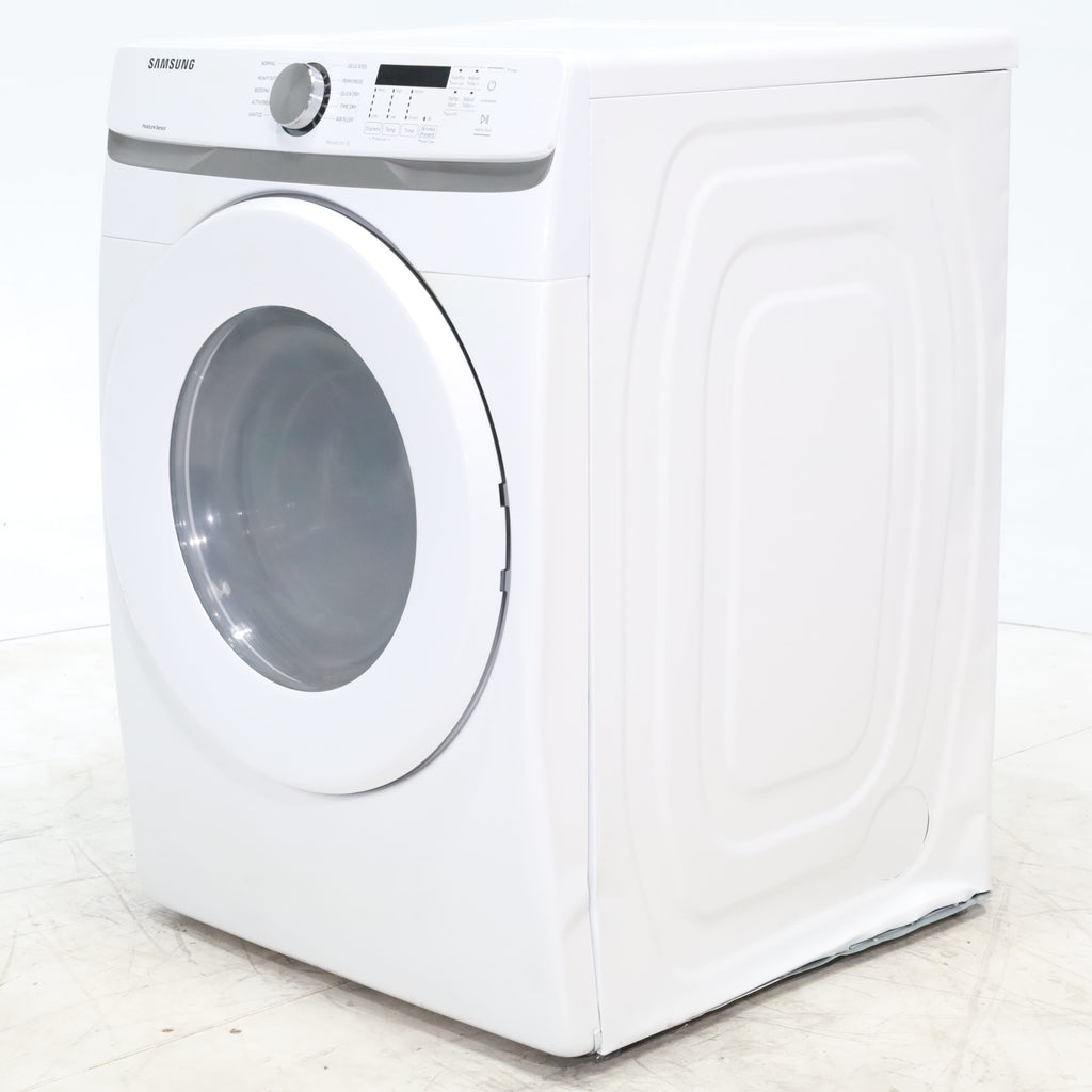 Pictures of White Samsung 7.5 cu. ft. Front Load Electric Dryer with Smart Care - Scratch and Dent - Major - Neu Appliance Outlet - Discount Appliance Outlet in Austin, Tx