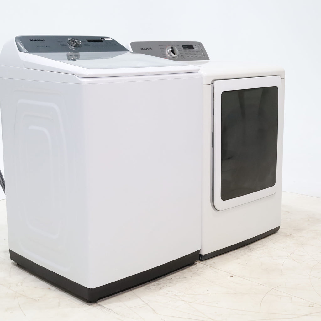 Pictures of ENERGY STAR Samsung 5.0 cu. ft. Top Load Washing Machine with Active Water Jet and Samsung 7.3 cu. ft. Electric Dryer with Smart Care - Certified Refurbished - Neu Appliance Outlet - Discount Appliance Outlet in Austin, Tx