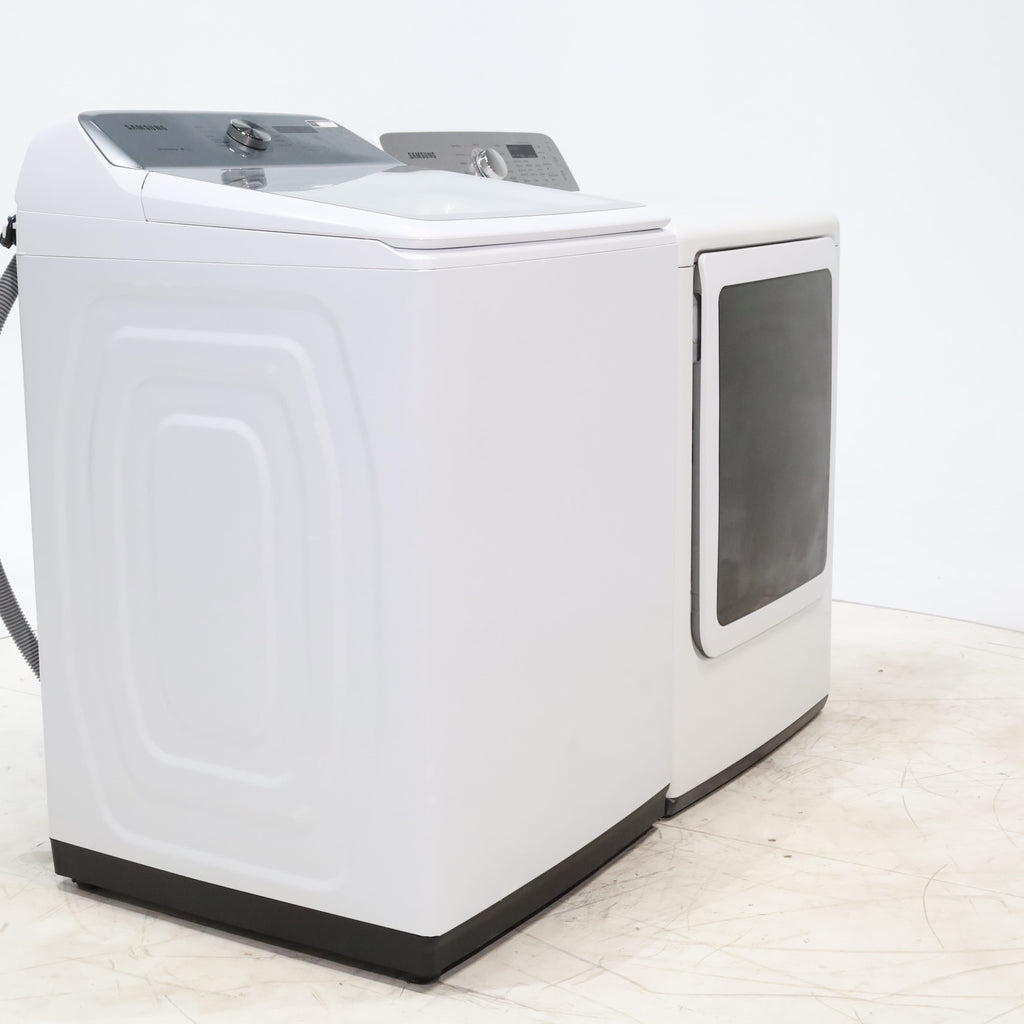 Pictures of ENERGY STAR Samsung 5.0 cu. ft. Top Load Washing Machine with Active Water Jet and Samsung 7.3 cu. ft. Electric Dryer with Smart Care - Certified Refurbished - Neu Appliance Outlet - Discount Appliance Outlet in Austin, Tx