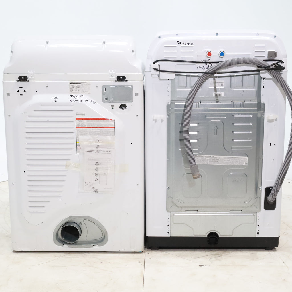 Pictures of ENERGY STAR Samsung 5.0 cu. ft. Top Load Washing Machine with Active Water Jet and Samsung 7.3 cu. ft. Electric Dryer with Smart Care - Certified Refurbished - Neu Appliance Outlet - Discount Appliance Outlet in Austin, Tx