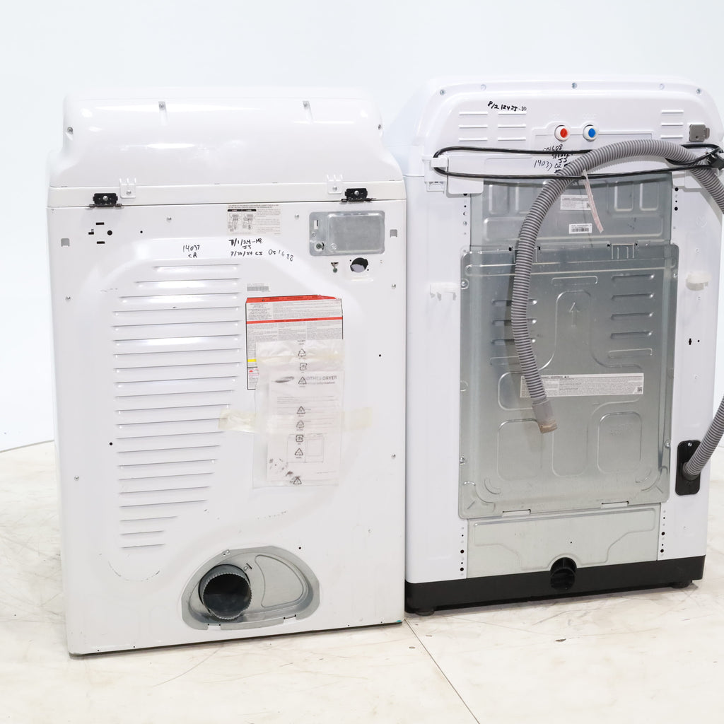 Pictures of ENERGY STAR Samsung 5.0 cu. ft. Top Load Washing Machine with Active Water Jet and Samsung 7.3 cu. ft. Electric Dryer with Smart Care - Certified Refurbished - Neu Appliance Outlet - Discount Appliance Outlet in Austin, Tx