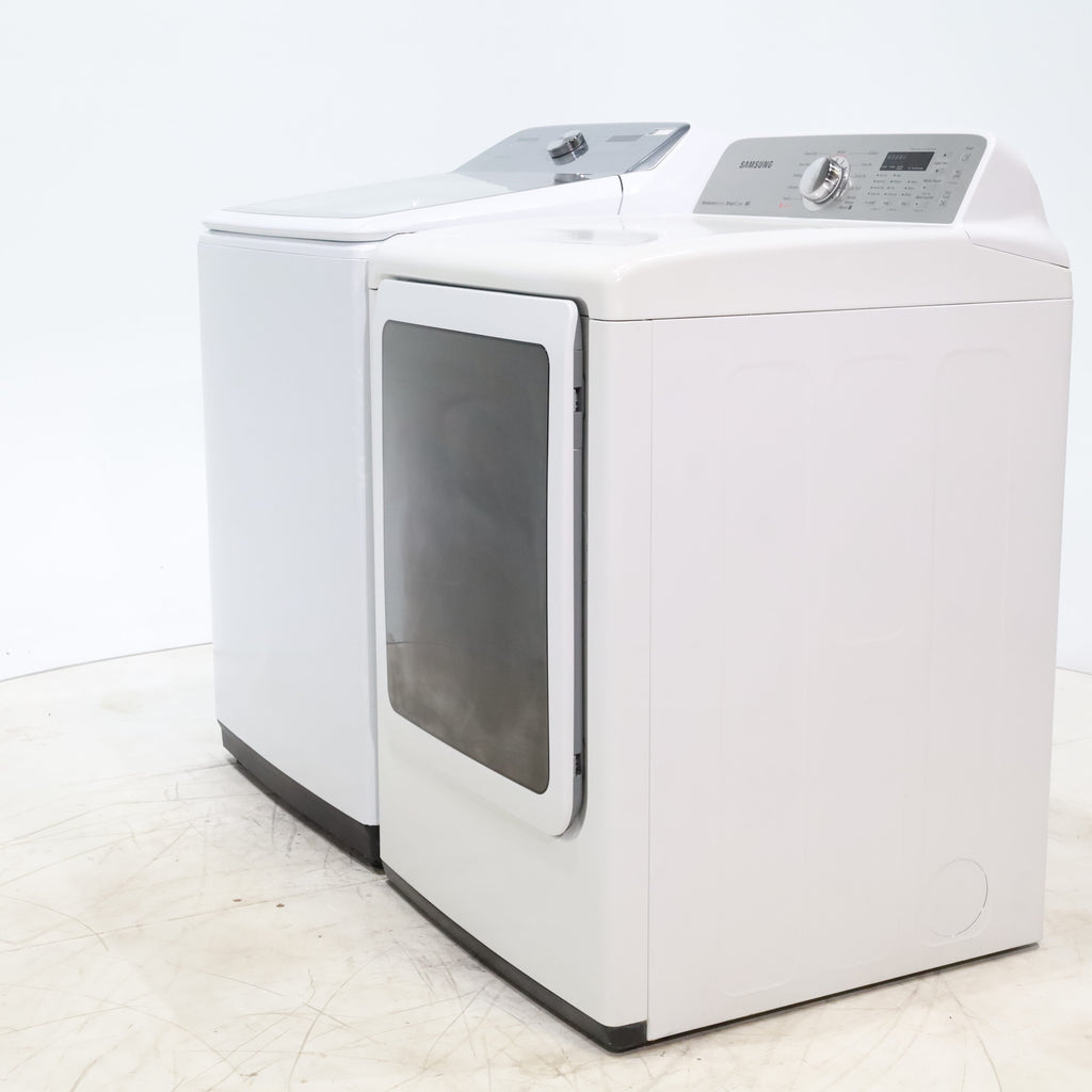 Pictures of ENERGY STAR Samsung 5.0 cu. ft. Top Load Washing Machine with Active Water Jet and Samsung 7.3 cu. ft. Electric Dryer with Smart Care - Certified Refurbished - Neu Appliance Outlet - Discount Appliance Outlet in Austin, Tx