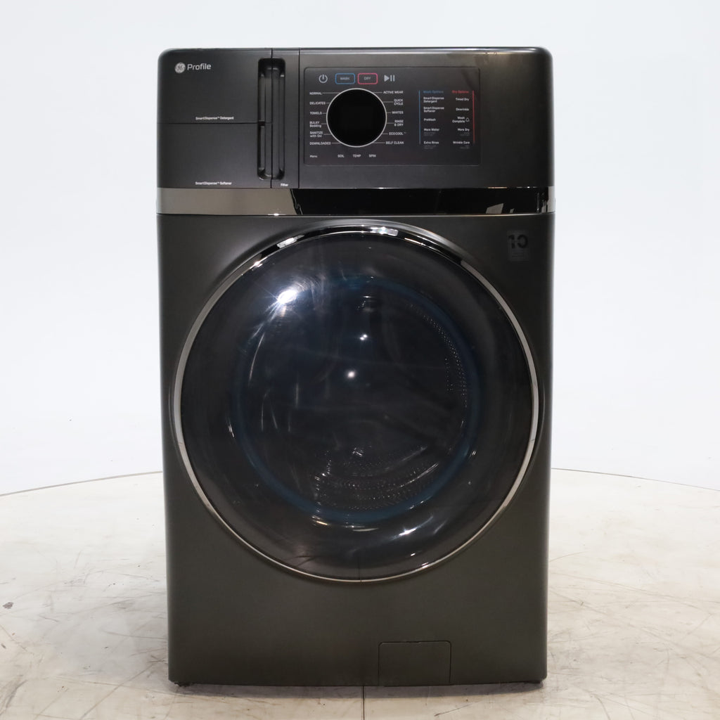 Pictures of Carbon Graphite ENERGY STAR  GE Profile 4.5 cu. ft. Capacity Front Load Combo Washing Machine and Electric Dryer with Ventless Heat Pump Technology - Scratch & Dent - Moderate - Neu Appliance Outlet - Discount Appliance Outlet in Austin, Tx