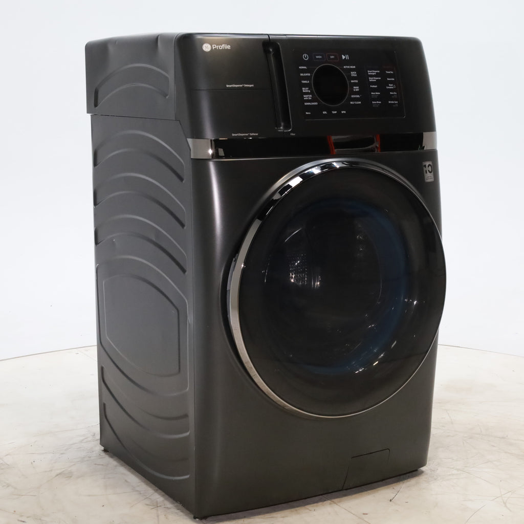 Pictures of Carbon Graphite ENERGY STAR  GE Profile 4.5 cu. ft. Capacity Front Load Combo Washing Machine and Electric Dryer with Ventless Heat Pump Technology - Scratch & Dent - Moderate - Neu Appliance Outlet - Discount Appliance Outlet in Austin, Tx