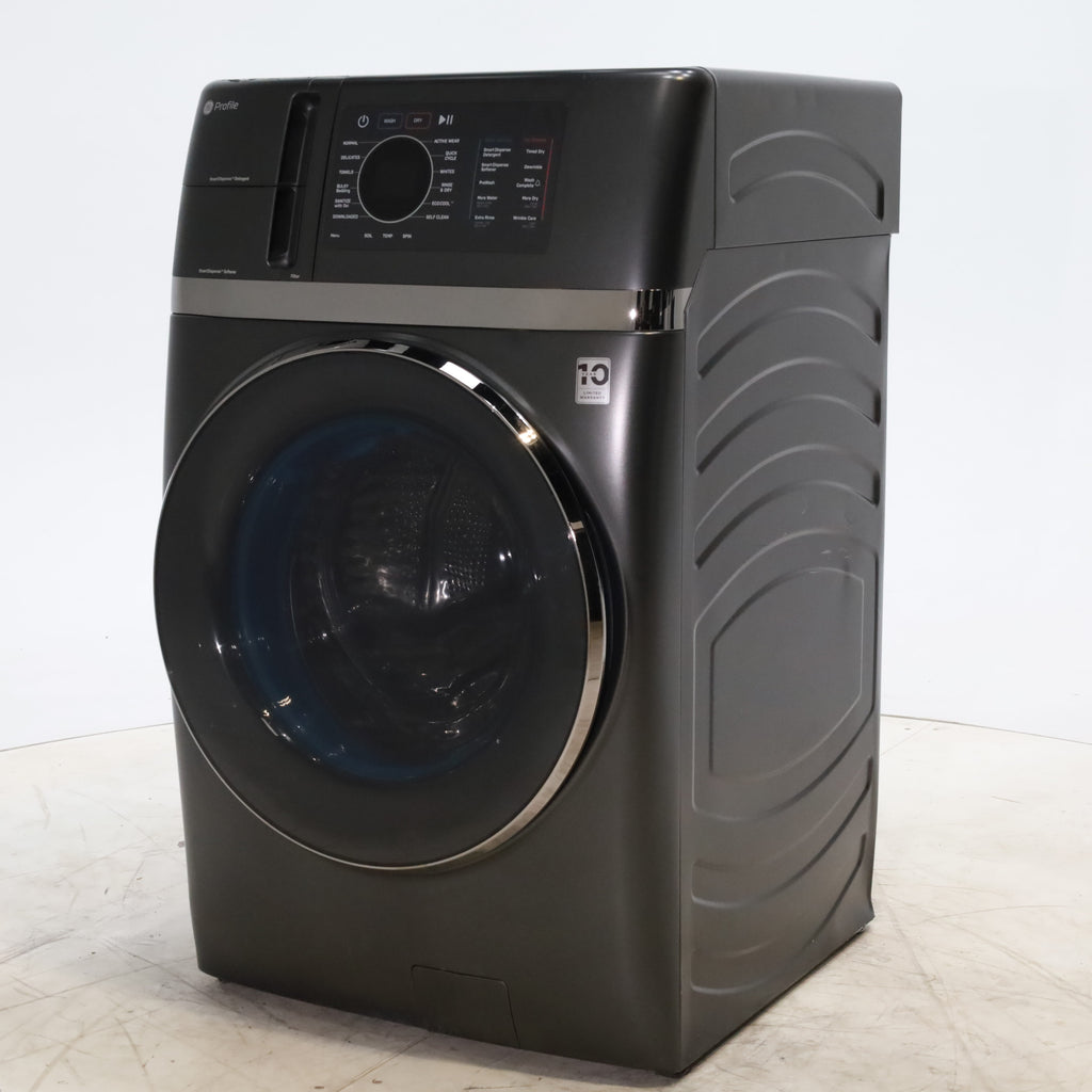 Pictures of Carbon Graphite ENERGY STAR  GE Profile 4.5 cu. ft. Capacity Front Load Combo Washing Machine and Electric Dryer with Ventless Heat Pump Technology - Scratch & Dent - Moderate - Neu Appliance Outlet - Discount Appliance Outlet in Austin, Tx