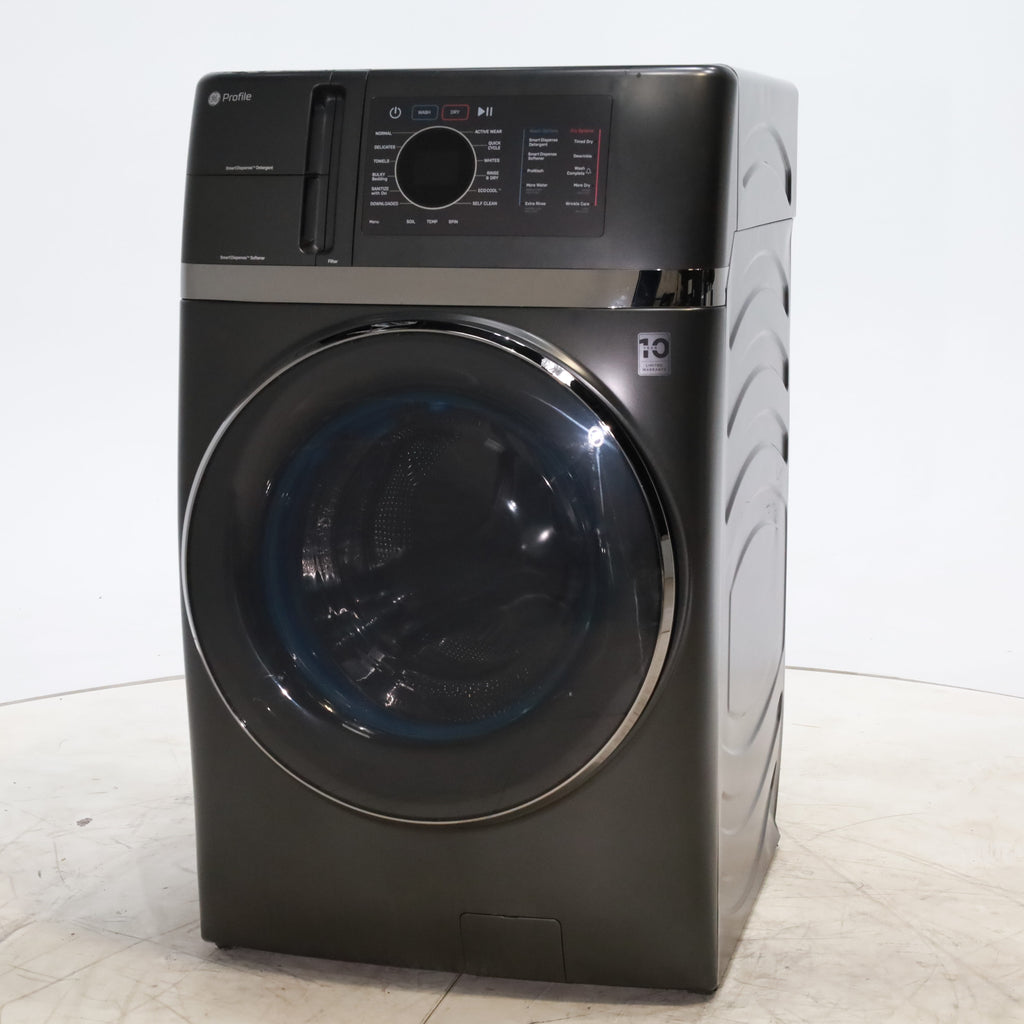 Pictures of Carbon Graphite ENERGY STAR  GE Profile 4.5 cu. ft. Capacity Front Load Combo Washing Machine and Electric Dryer with Ventless Heat Pump Technology - Scratch & Dent - Moderate - Neu Appliance Outlet - Discount Appliance Outlet in Austin, Tx