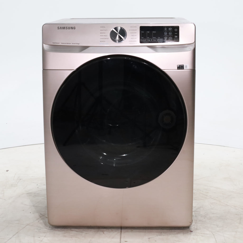 Pictures of Champagne Samsung 7.5 cu. ft. Front Load Electric Dryer with Steam Sanitize+- Scratch & Dent - Moderate - Neu Appliance Outlet - Discount Appliance Outlet in Austin, Tx