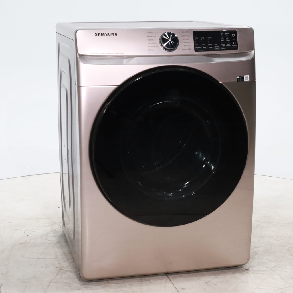 Pictures of Champagne Samsung 7.5 cu. ft. Front Load Electric Dryer with Steam Sanitize+- Scratch & Dent - Moderate - Neu Appliance Outlet - Discount Appliance Outlet in Austin, Tx