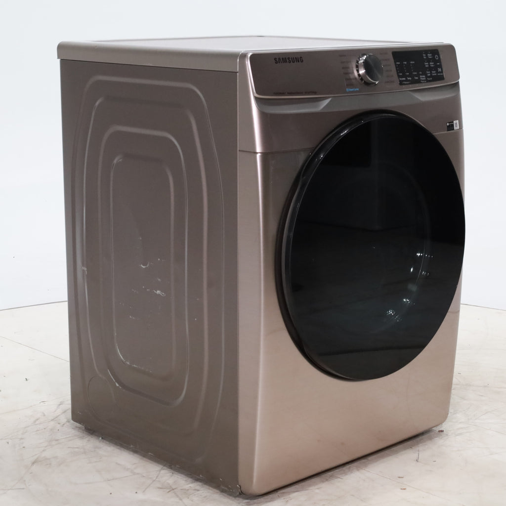 Pictures of Champagne Samsung 7.5 cu. ft. Front Load Electric Dryer with Steam Sanitize+- Scratch & Dent - Moderate - Neu Appliance Outlet - Discount Appliance Outlet in Austin, Tx