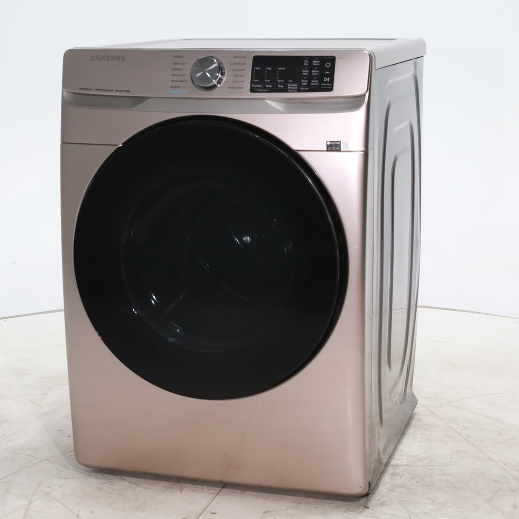 Pictures of Champagne Samsung 7.5 cu. ft. Front Load Electric Dryer with Steam Sanitize+- Scratch & Dent - Moderate - Neu Appliance Outlet - Discount Appliance Outlet in Austin, Tx