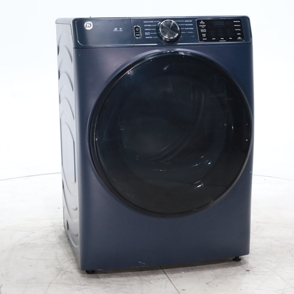 Pictures of Sapphire Blue ENERGY STAR GE 7.8 cu. ft. Stackable Front Load Electric Dryer with Voice Control - Scratch & Dent - Minor - Neu Appliance Outlet - Discount Appliance Outlet in Austin, Tx