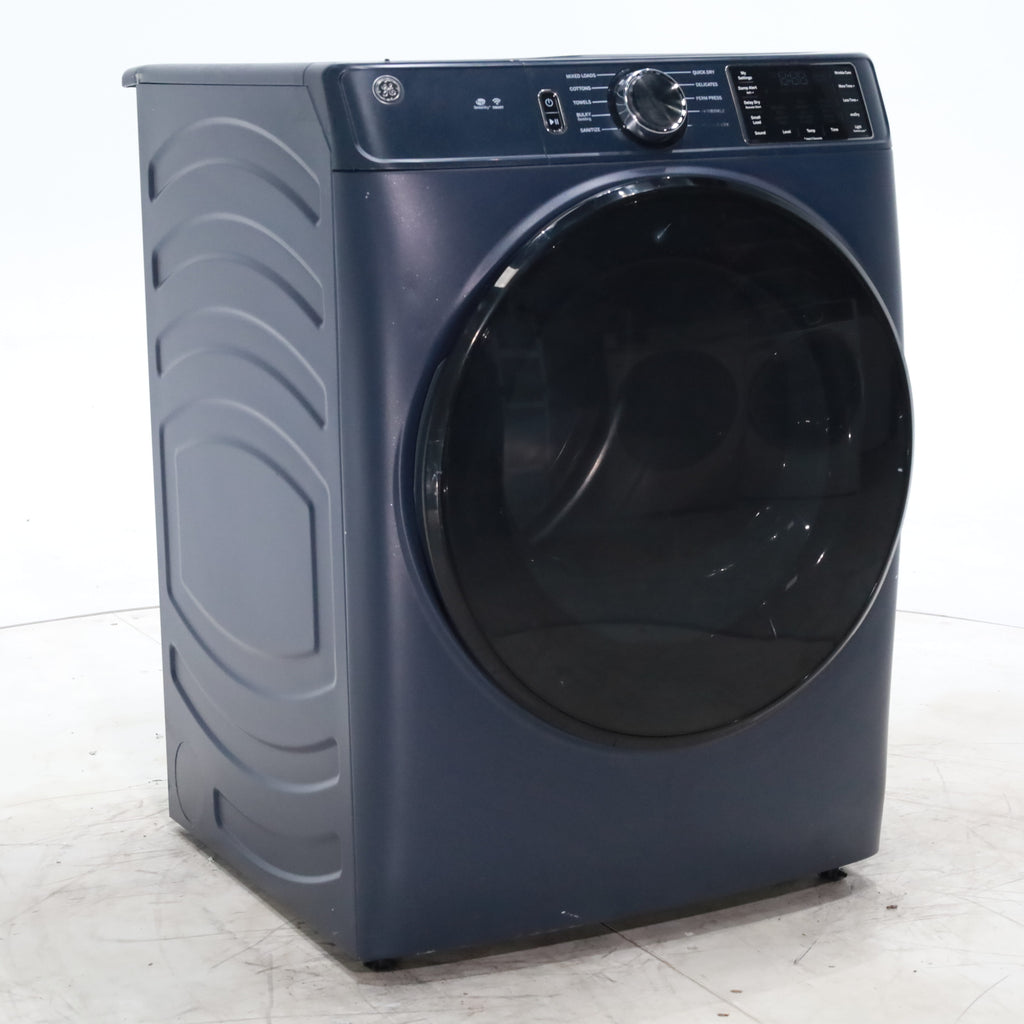 Pictures of Sapphire Blue ENERGY STAR GE 7.8 cu. ft. Stackable Front Load Electric Dryer with Voice Control - Scratch & Dent - Minor - Neu Appliance Outlet - Discount Appliance Outlet in Austin, Tx