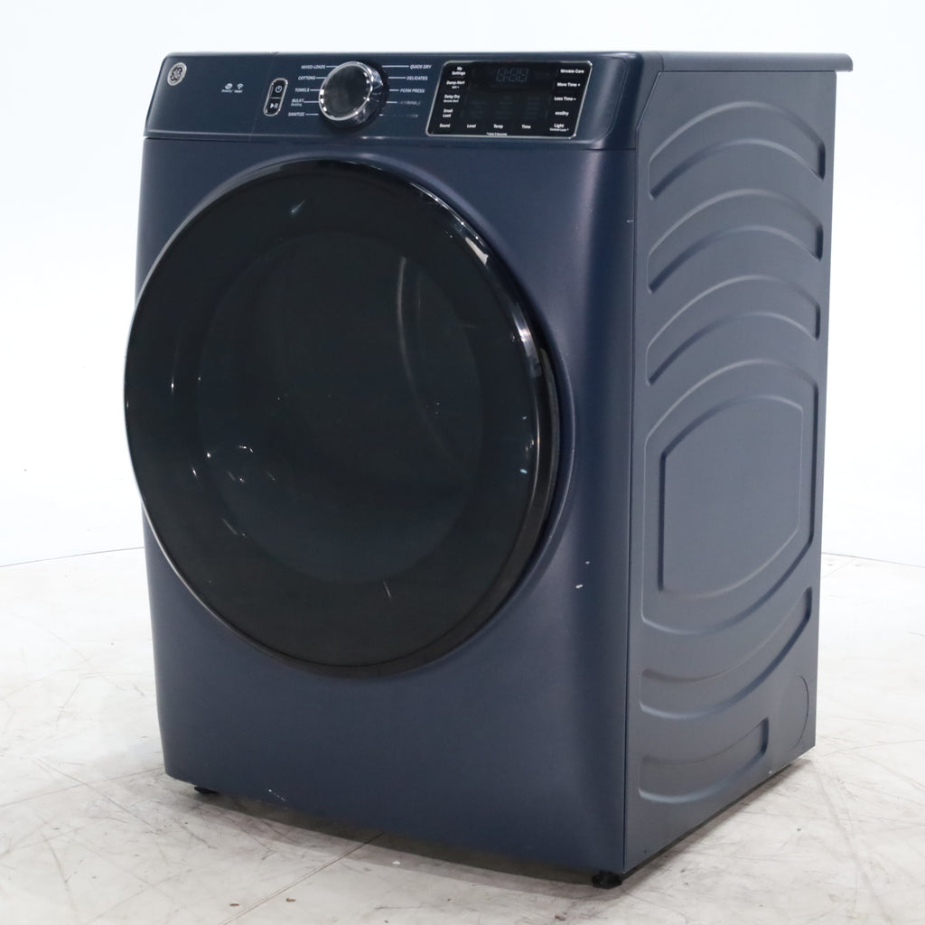 Pictures of Sapphire Blue ENERGY STAR GE 7.8 cu. ft. Stackable Front Load Electric Dryer with Voice Control - Scratch & Dent - Minor - Neu Appliance Outlet - Discount Appliance Outlet in Austin, Tx