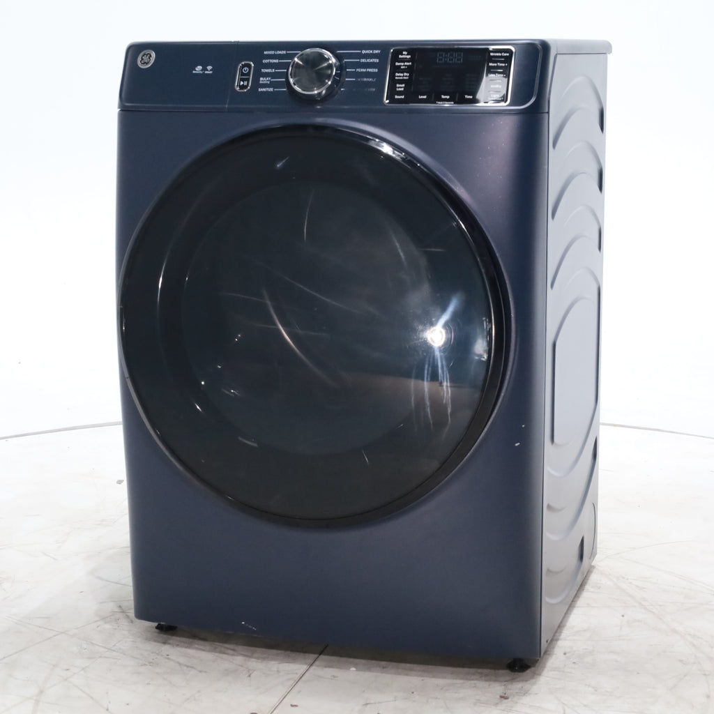Pictures of Sapphire Blue ENERGY STAR GE 7.8 cu. ft. Stackable Front Load Electric Dryer with Voice Control - Scratch & Dent - Minor - Neu Appliance Outlet - Discount Appliance Outlet in Austin, Tx