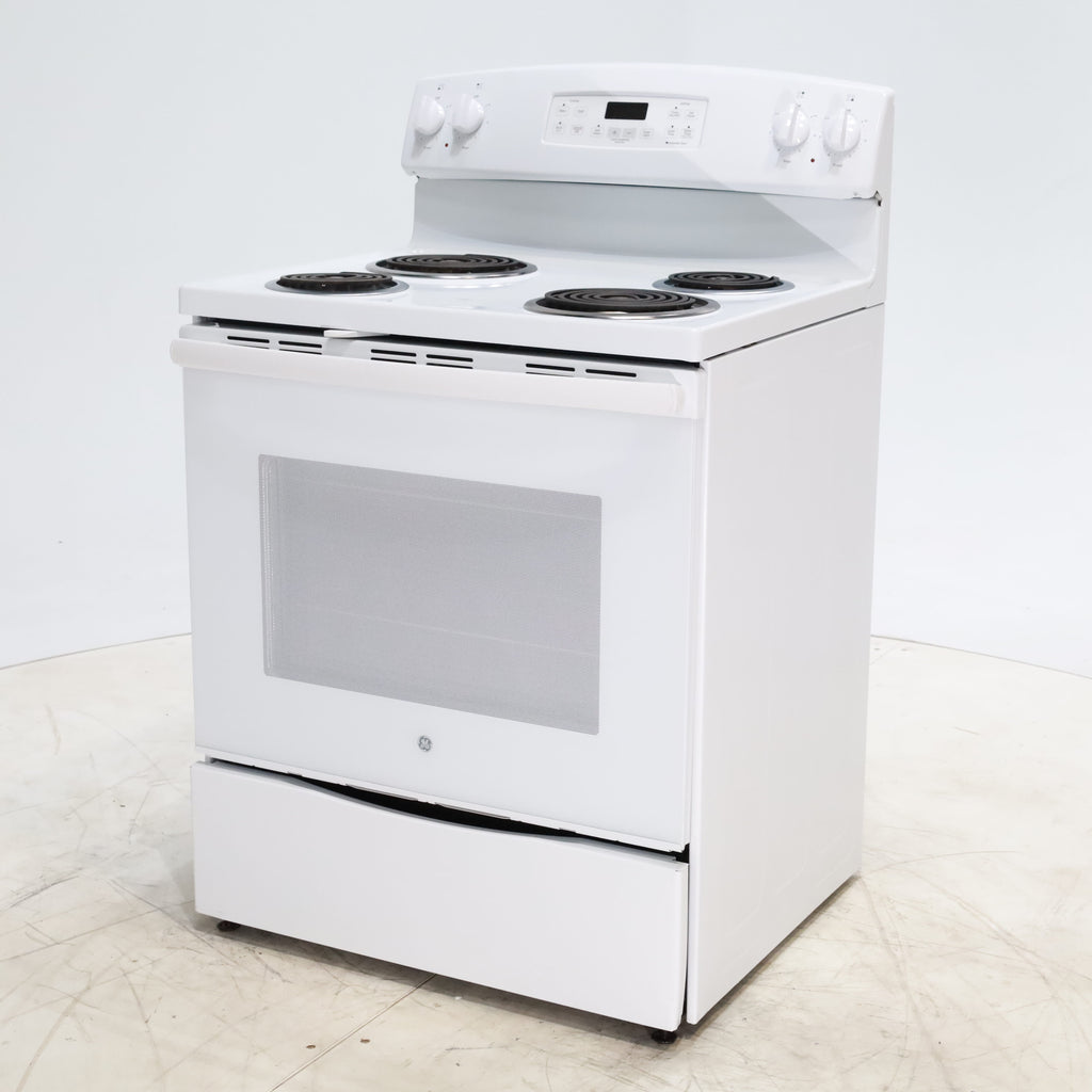 Pictures of White GE 5.3 cu. ft. Freestanding 4 Element Electric Range with Dual Element Baking and Self-Cleaning Oven- Certified Refurbished - Neu Appliance Outlet - Discount Appliance Outlet in Austin, Tx