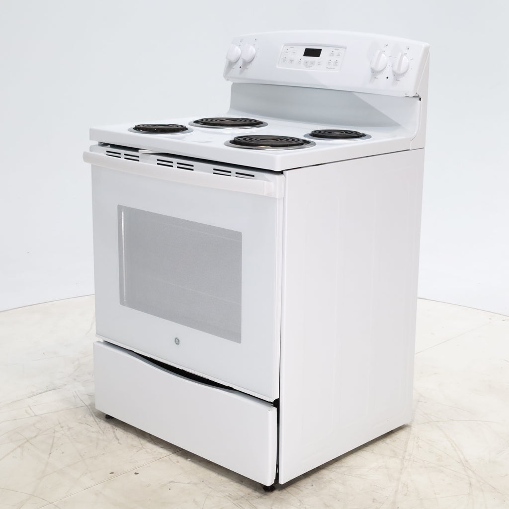 Pictures of White GE 5.3 cu. ft. Freestanding 4 Element Electric Range with Dual Element Baking and Self-Cleaning Oven- Certified Refurbished - Neu Appliance Outlet - Discount Appliance Outlet in Austin, Tx