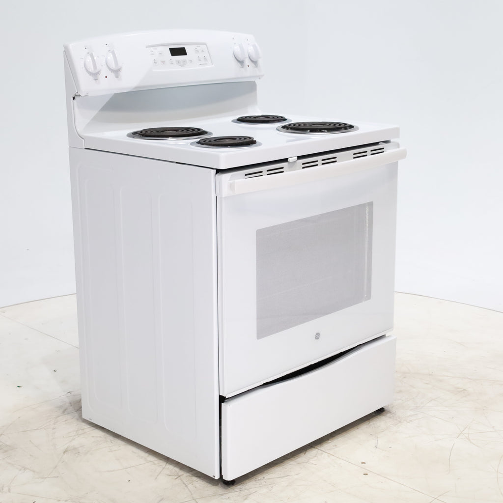 Pictures of White GE 5.3 cu. ft. Freestanding 4 Element Electric Range with Dual Element Baking and Self-Cleaning Oven- Certified Refurbished - Neu Appliance Outlet - Discount Appliance Outlet in Austin, Tx