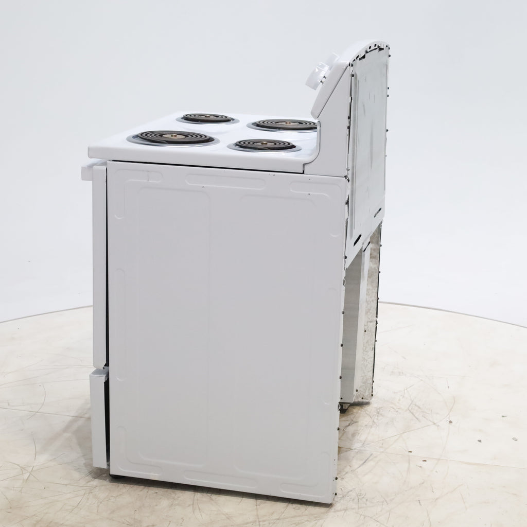 Pictures of White GE 5.0 cu. ft. Freestanding 4 Heating Element Electric Range with Dual Element Bake - Certified Refurbished - Neu Appliance Outlet - Discount Appliance Outlet in Austin, Tx