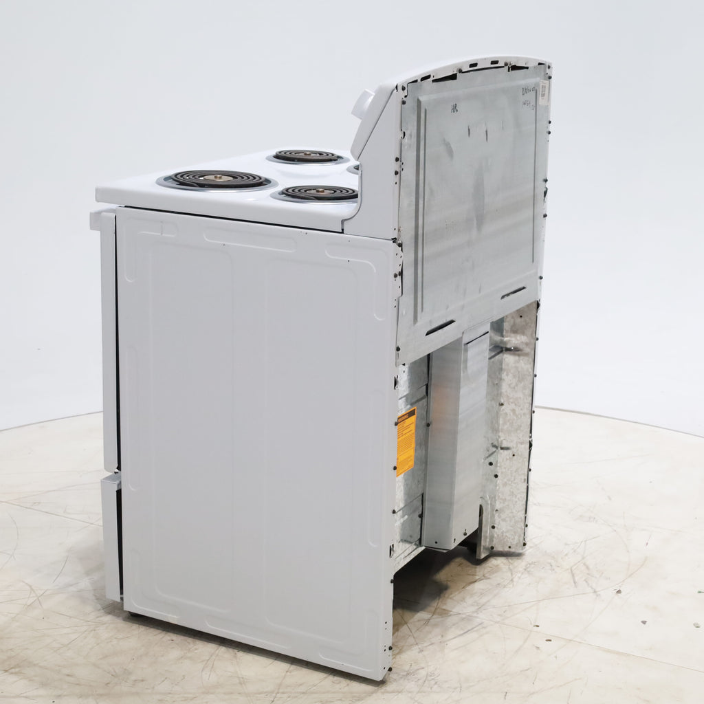 Pictures of White GE 5.0 cu. ft. Freestanding 4 Heating Element Electric Range with Dual Element Bake - Certified Refurbished - Neu Appliance Outlet - Discount Appliance Outlet in Austin, Tx